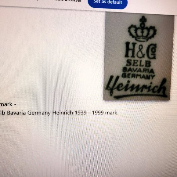 H&C SELB Bavaria Germany Hand-Painted Gold Bird in Flight Cup Saucer Plate - Picture 6 of 12